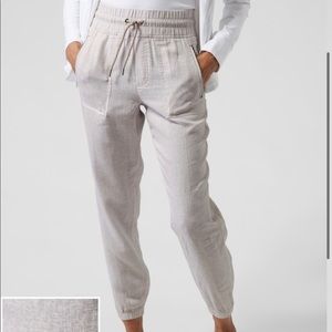 Athleta Cabo Tide linen jogger